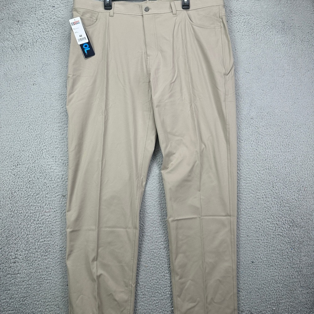 32 Degrees Cool Heat Jeans Straight Men 42 Dusty‎ Khaki Performance Stretch NEW